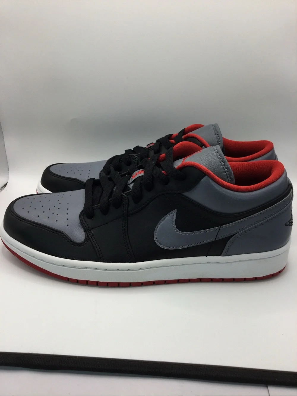 Jordan Low Top Sneakers in Black, Gray and Red